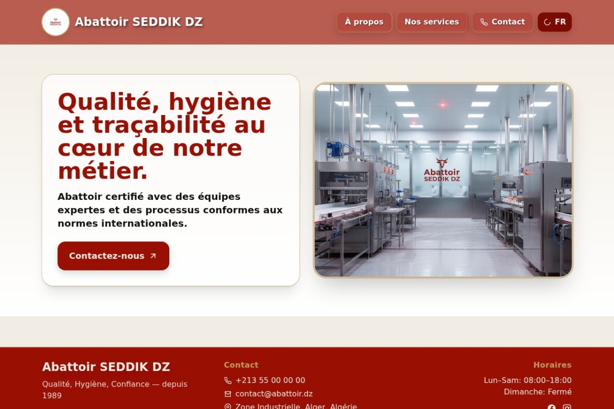Aperçu du projet Abattoir Seddik DZ
