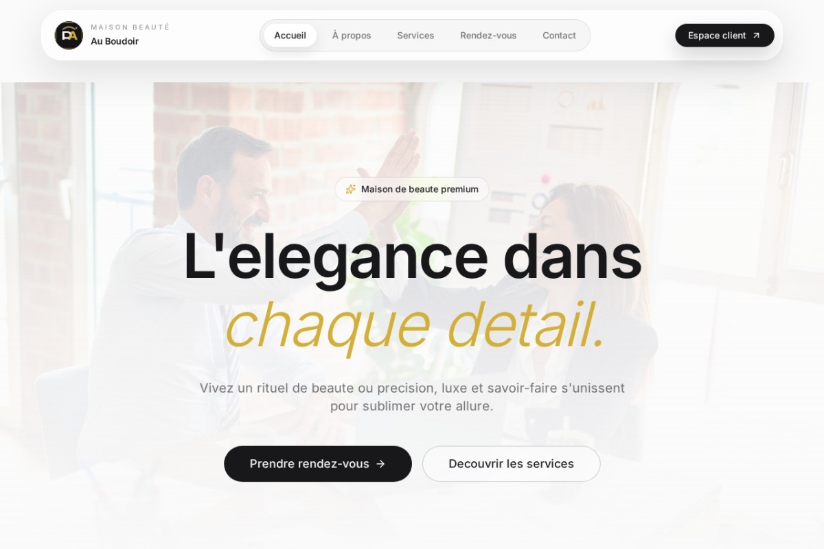 Aperçu du projet Au Boudoir