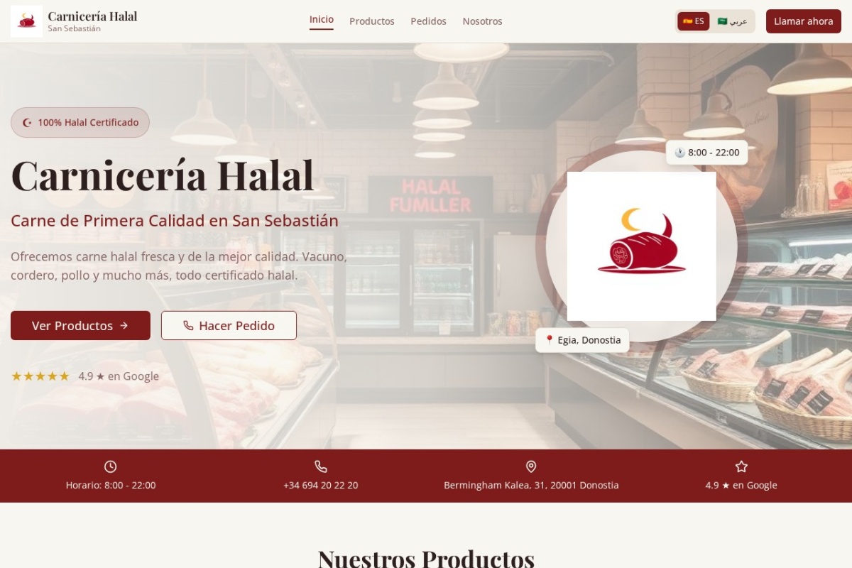 Aperçu du projet Carnicería Halal