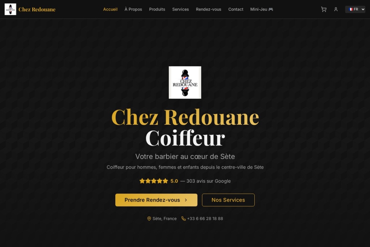 Aperçu du projet Chez Redouane Coiffeur