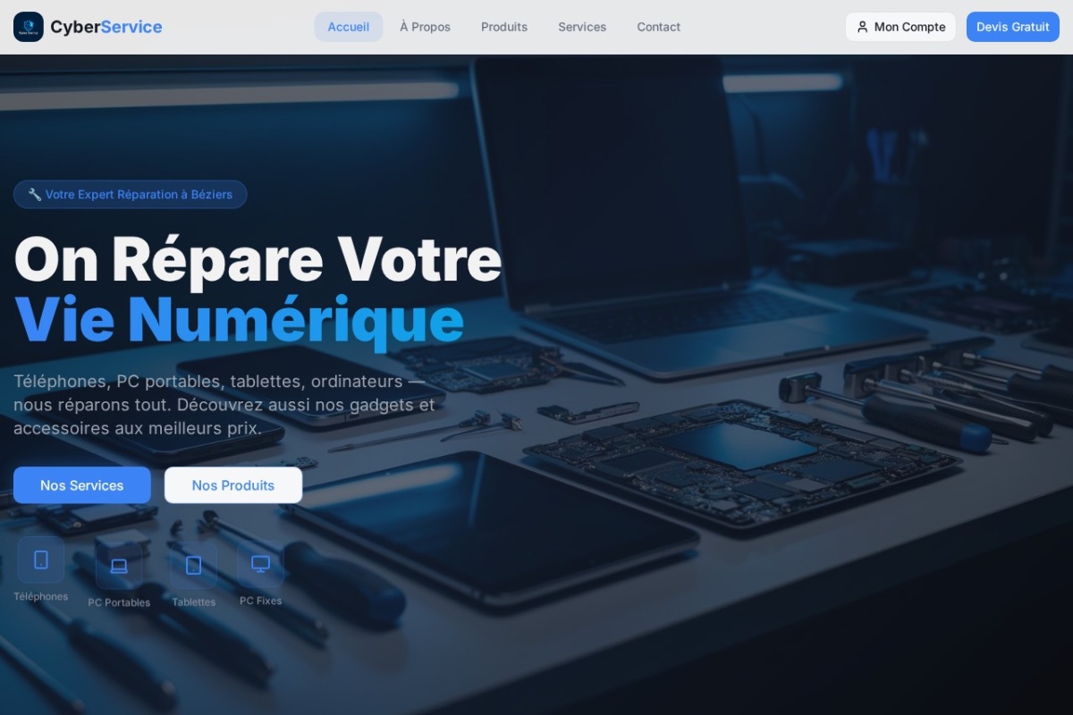 Aperçu du projet Cyber Service