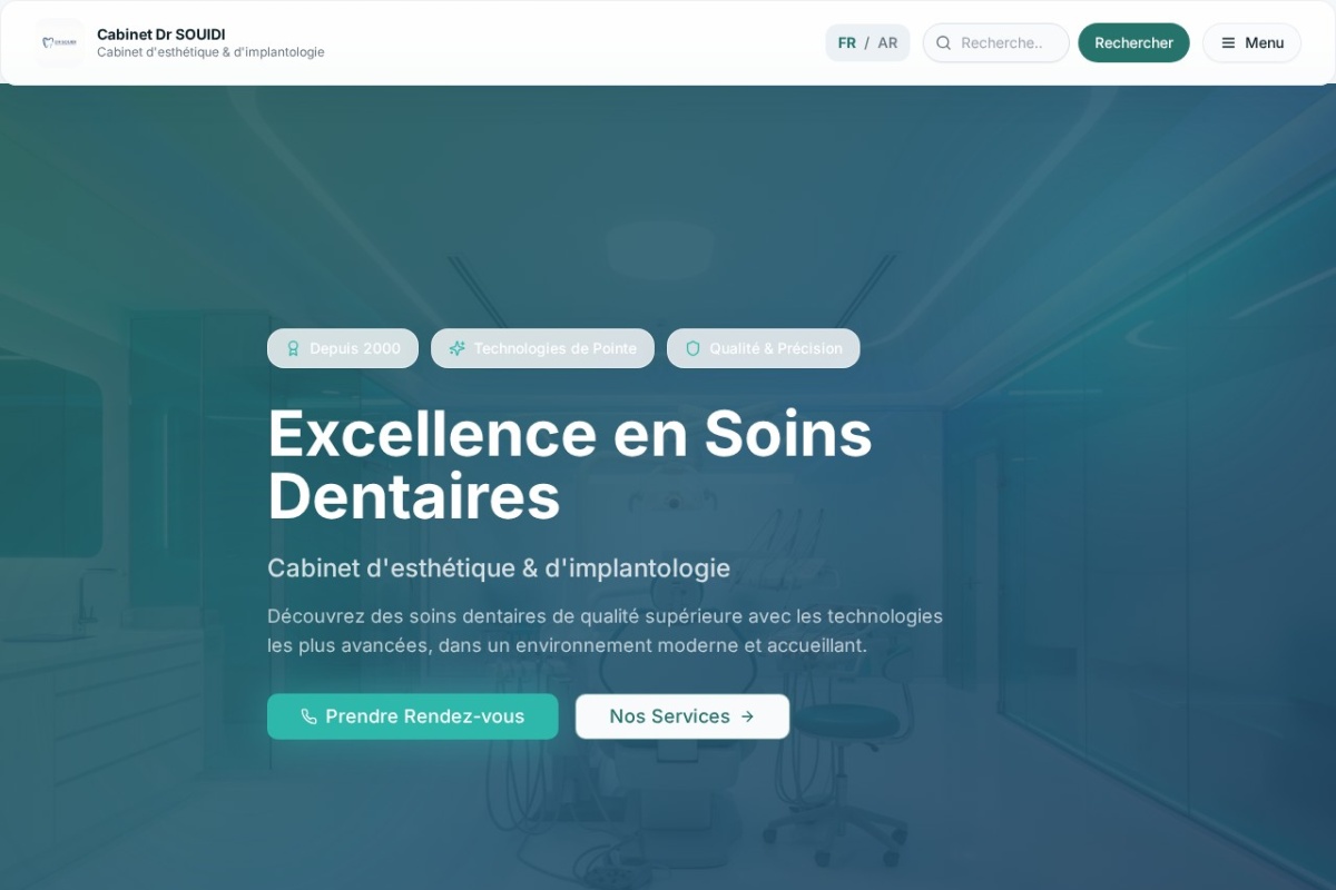 Aperçu du projet Dr Souidi Dental