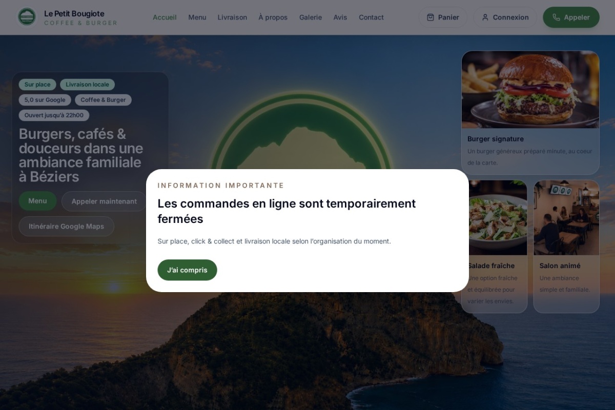 Aperçu du projet Le Petit Bougiote