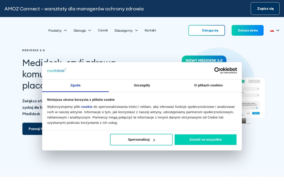 Aperçu du projet Medidesk