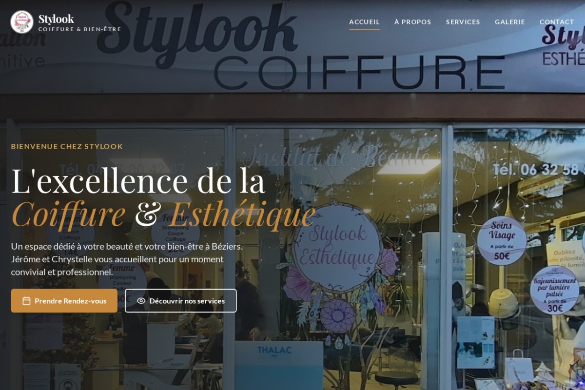 Aperçu du projet Stylook Coiffure Bien-être